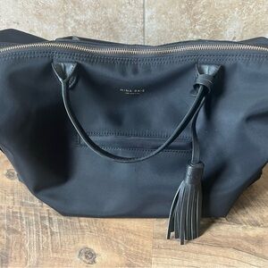 Mina Baie Full Emmy Nylon Black Tote Bag